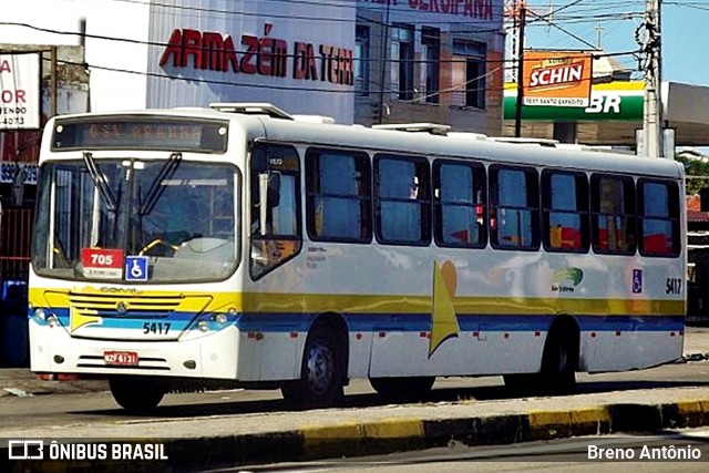 São Cristóvão Transportes 5417 na cidade de Aracaju, Sergipe, Brasil, por Breno Antônio. ID da foto: 12095289.