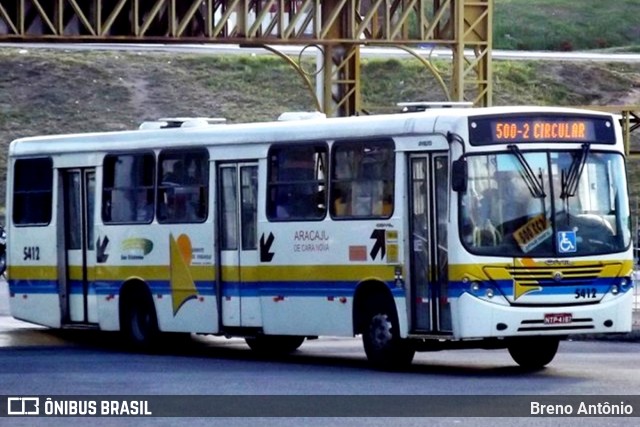São Cristóvão Transportes 5412 na cidade de Aracaju, Sergipe, Brasil, por Breno Antônio. ID da foto: 12095278.
