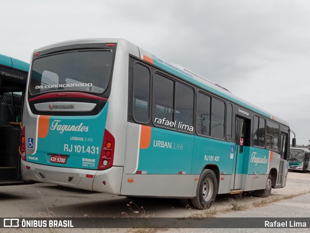 Auto Ônibus Fagundes RJ 101.431 na cidade de Niterói, Rio de Janeiro, Brasil, por Rafael Lima. ID da foto: 12096064.