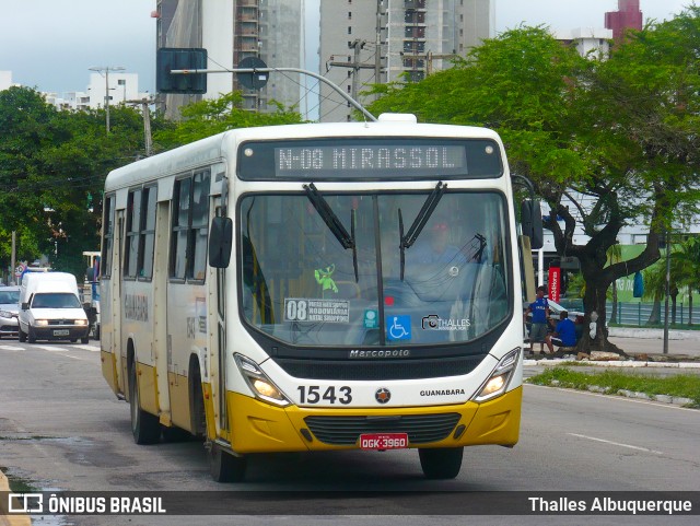 Transportes Guanabara 1543 na cidade de Natal, Rio Grande do Norte, Brasil, por Thalles Albuquerque. ID da foto: 12094569.