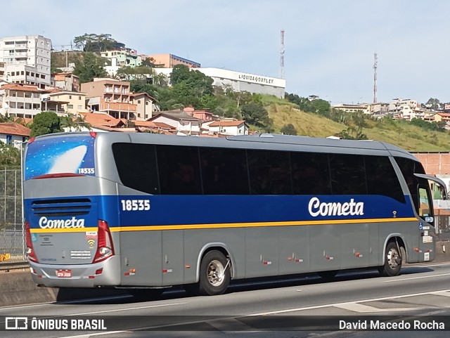 Viação Cometa 18535 na cidade de Cotia, São Paulo, Brasil, por David Macedo Rocha. ID da foto: 12094830.