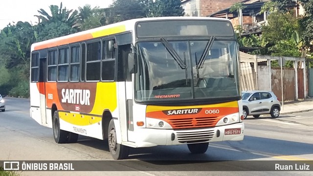 Saritur - Santa Rita Transporte Urbano e Rodoviário 0060 na cidade de Santa Luzia, Minas Gerais, Brasil, por Ruan Luiz. ID da foto: 12094525.
