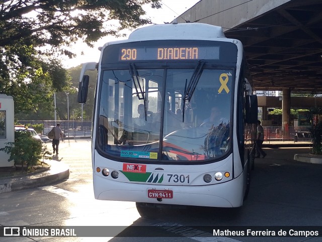 Next Mobilidade - ABC Sistema de Transporte 7301 na cidade de São Paulo, São Paulo, Brasil, por Matheus Ferreira de Campos. ID da foto: 12094966.