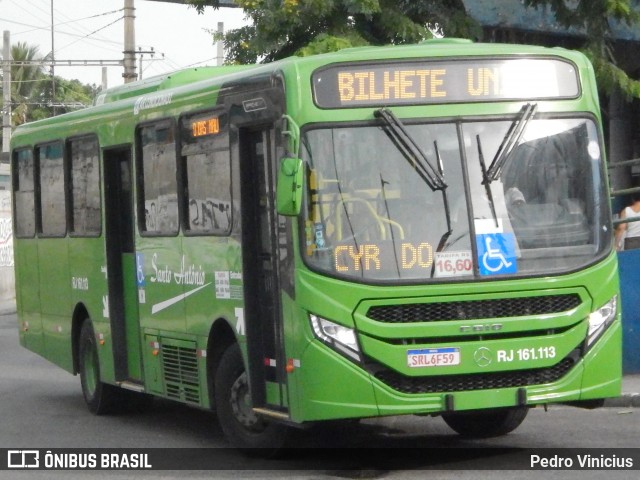 Transportes Santo Antônio RJ 161.113 na cidade de Duque de Caxias, Rio de Janeiro, Brasil, por Pedro Vinicius. ID da foto: 12096097.