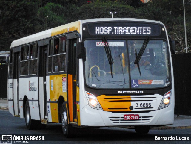 Transunião Transportes 3 6686 na cidade de São Paulo, São Paulo, Brasil, por Bernardo Lucas. ID da foto: 12095427.