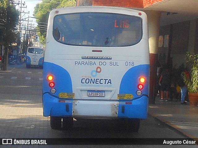 Viação Conecta 018 na cidade de Paraíba do Sul, Rio de Janeiro, Brasil, por Augusto César. ID da foto: 12094996.