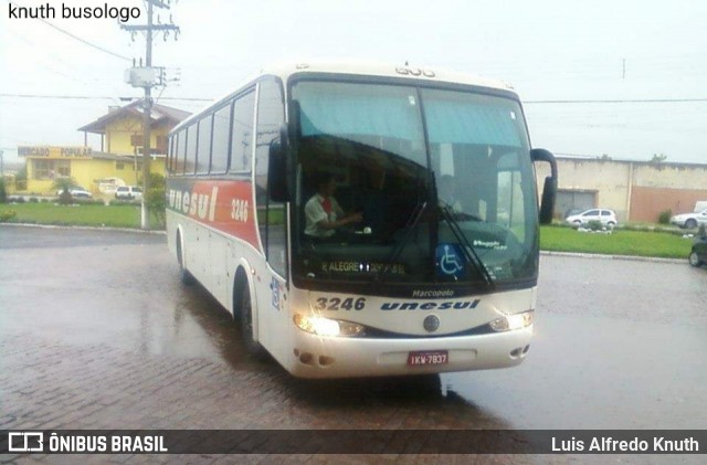 Unesul de Transportes 3246 na cidade de Pantano Grande, Rio Grande do Sul, Brasil, por Luis Alfredo Knuth. ID da foto: 12094438.