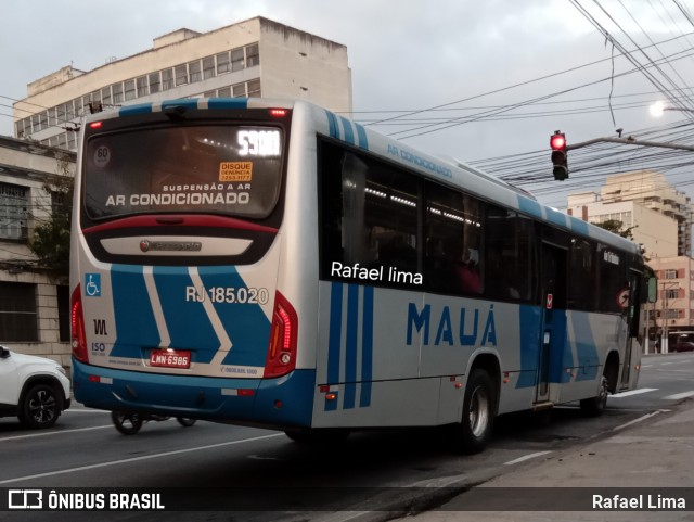 Viação Mauá RJ 185.020 na cidade de Niterói, Rio de Janeiro, Brasil, por Rafael Lima. ID da foto: 12095421.