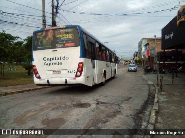 Capital do Agreste Transporte Urbano 1412 na cidade de Caruaru, Pernambuco, Brasil, por Marcos Rogerio. ID da foto: 12095266.