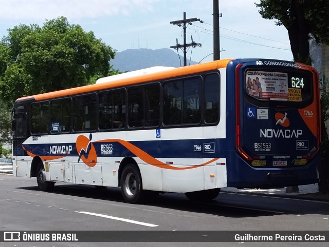 Viação Novacap B51563 na cidade de Rio de Janeiro, Rio de Janeiro, Brasil, por Guilherme Pereira Costa. ID da foto: 12094460.