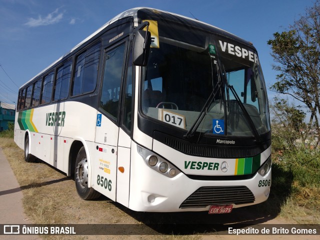 Vesper Transportes 8506 na cidade de Francisco Morato, São Paulo, Brasil, por Espedito de Brito Gomes. ID da foto: 12094283.