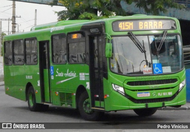 Transportes Santo Antônio RJ 161.195 na cidade de Duque de Caxias, Rio de Janeiro, Brasil, por Pedro Vinicius. ID da foto: 12096023.