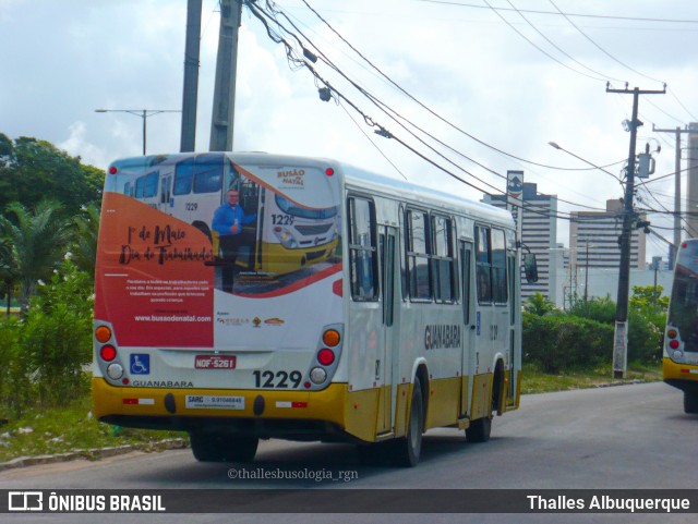 Transportes Guanabara 1229 na cidade de Natal, Rio Grande do Norte, Brasil, por Thalles Albuquerque. ID da foto: 12094563.