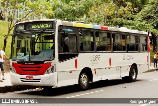 Transportes Campo Grande D53555 na cidade de Rio de Janeiro, Rio de Janeiro, Brasil, por Rodrigo Miguel. ID da foto: 12095263.