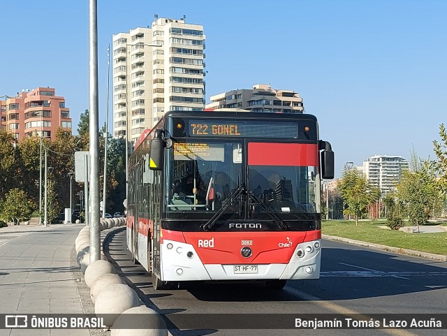 Buses Alfa S.A. 3082 na cidade de Vitacura, Santiago, Metropolitana de Santiago, Chile, por Benjamín Tomás Lazo Acuña. ID da foto: 12094211.
