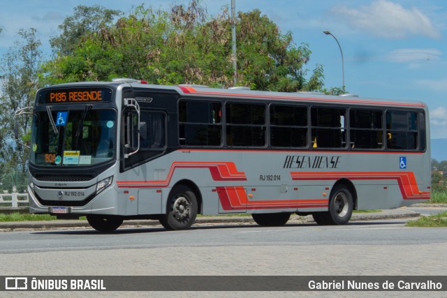 Viação Resendense RJ 192.014 na cidade de Resende, Rio de Janeiro, Brasil, por Gabriel Nunes de Carvalho. ID da foto: 12094383.