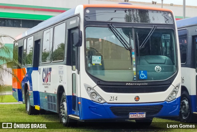 CMT - Consórcio Metropolitano Transportes 214 na cidade de Várzea Grande, Mato Grosso, Brasil, por Leon Gomes. ID da foto: 12095593.