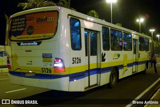 São Cristóvão Transportes 5126 na cidade de Aracaju, Sergipe, Brasil, por Breno Antônio. ID da foto: 12096746.