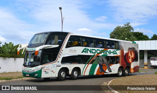 Empresa de Transportes Andorinha 7401 na cidade de Ourinhos, São Paulo, Brasil, por Francisco Ivano. ID da foto: 12096691.