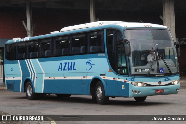 Expresso Azul 263 na cidade de Porto Alegre, Rio Grande do Sul, Brasil, por Jovani Cecchin. ID da foto: 12099091.