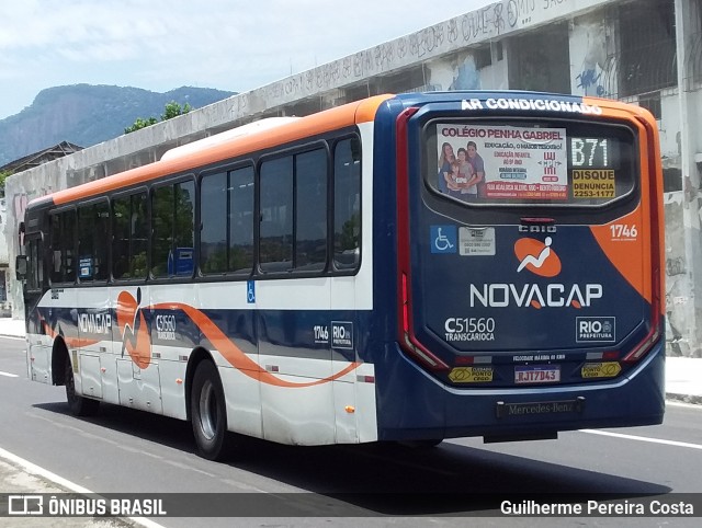 Viação Novacap C51560 na cidade de Rio de Janeiro, Rio de Janeiro, Brasil, por Guilherme Pereira Costa. ID da foto: 12097925.