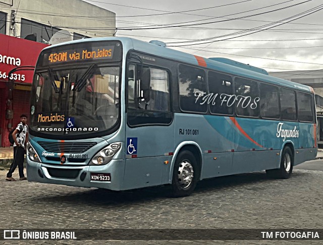 Auto Ônibus Fagundes RJ 101.061 na cidade de Itaboraí, Rio de Janeiro, Brasil, por TM FOTOGAFIA. ID da foto: 12097531.