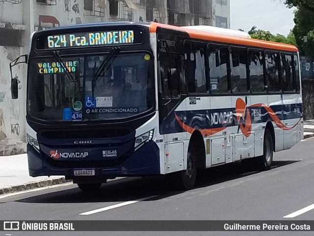 Viação Novacap B51648 na cidade de Rio de Janeiro, Rio de Janeiro, Brasil, por Guilherme Pereira Costa. ID da foto: 12097758.