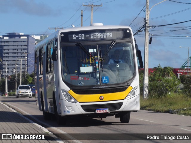 Via Sul TransFlor 5136 na cidade de Natal, Rio Grande do Norte, Brasil, por Pedro Thiago Costa. ID da foto: 12098672.