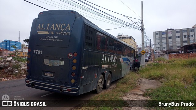 Aliança Turismo 7701 na cidade de Ponta Grossa, Paraná, Brasil, por BrunyBus Prado. ID da foto: 12098605.