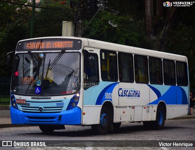 Viação Cascatinha 5002 na cidade de Petrópolis, Rio de Janeiro, Brasil, por Victor Henrique. ID da foto: 12098592.