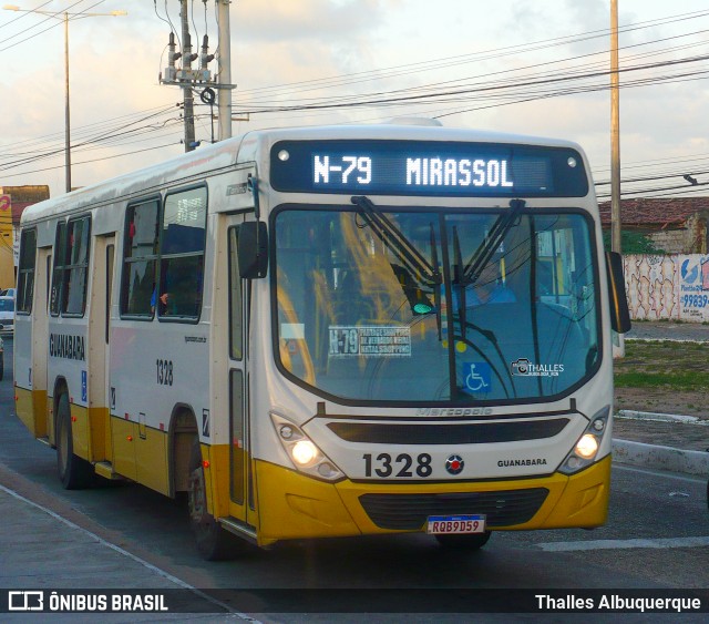 Transportes Guanabara 1328 na cidade de Natal, Rio Grande do Norte, Brasil, por Thalles Albuquerque. ID da foto: 12099147.