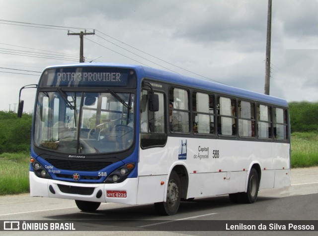 Capital do Agreste Transporte Urbano 588 na cidade de Caruaru, Pernambuco, Brasil, por Lenilson da Silva Pessoa. ID da foto: 12098310.