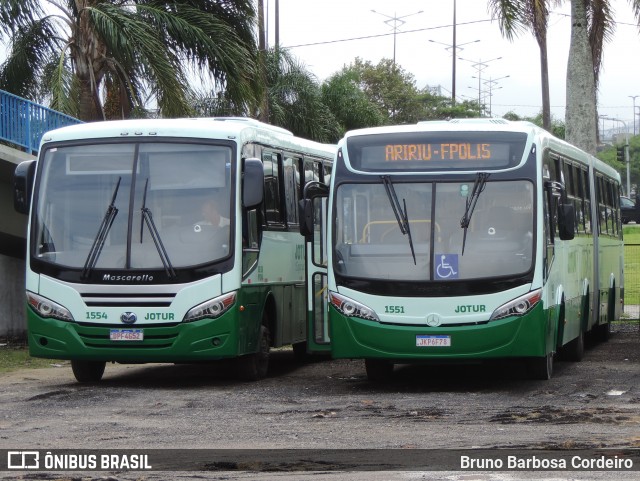Jotur - Auto Ônibus e Turismo Josefense 1551 na cidade de Florianópolis, Santa Catarina, Brasil, por Bruno Barbosa Cordeiro. ID da foto: 12097439.