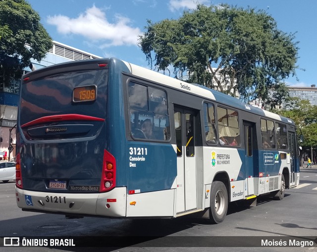 Viação Zurick 31211 na cidade de Belo Horizonte, Minas Gerais, Brasil, por Moisés Magno. ID da foto: 12098707.