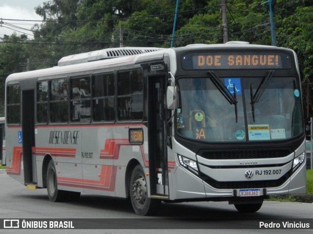 Viação Resendense RJ 192.007 na cidade de Resende, Rio de Janeiro, Brasil, por Pedro Vinicius. ID da foto: 12097897.