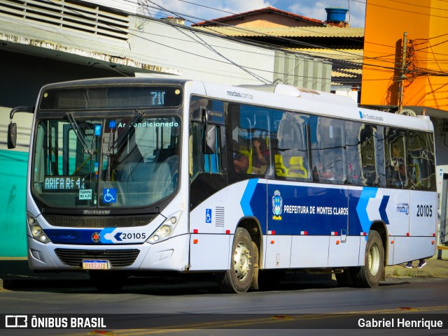 Solaris Transportes 20105 na cidade de Montes Claros, Minas Gerais, Brasil, por Gabriel Henrique. ID da foto: 12099095.