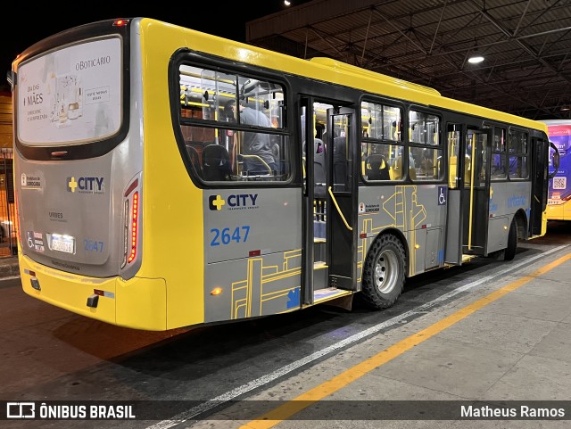 City Transporte Urbano Intermodal Sorocaba 2647 na cidade de Sorocaba, São Paulo, Brasil, por Matheus Ramos. ID da foto: 12099285.