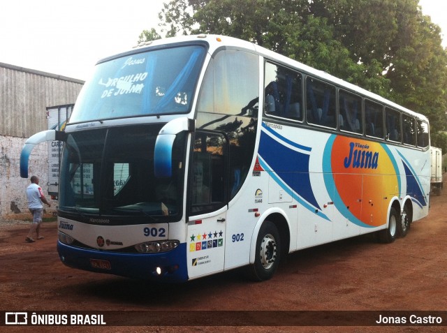 Viação Juína 902 na cidade de Juína, Mato Grosso, Brasil, por Jonas Castro. ID da foto: 12098985.