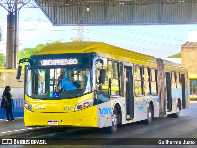 City Transporte Urbano Intermodal Sorocaba 2497 na cidade de Sorocaba, São Paulo, Brasil, por Guilherme Justo. ID da foto: 12096890.
