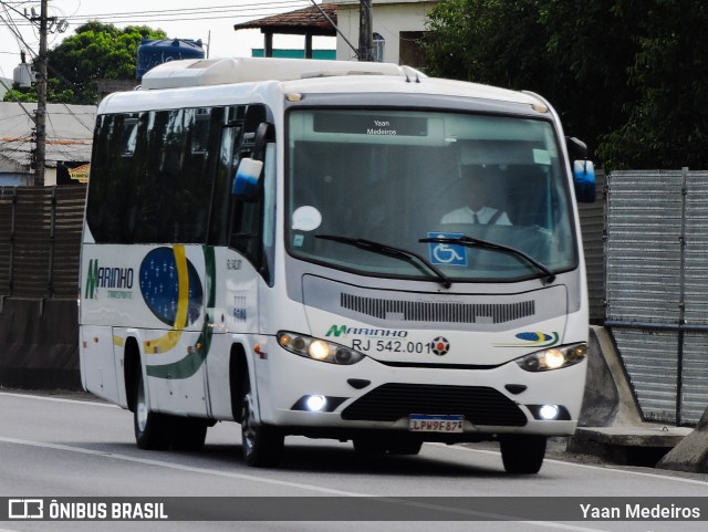 Marinho Transporte e Turismo RJ 542.001 na cidade de Tanguá, Rio de Janeiro, Brasil, por Yaan Medeiros. ID da foto: 12098681.
