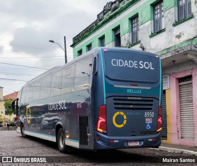 Viação Cidade Sol 8950 na cidade de Maragogipe, Bahia, Brasil, por Mairan Santos. ID da foto: 12097366.