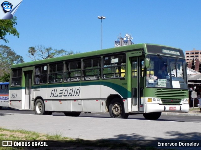 Viação Alegria 161 na cidade de Guaíba, Rio Grande do Sul, Brasil, por Emerson Dorneles. ID da foto: 12097200.