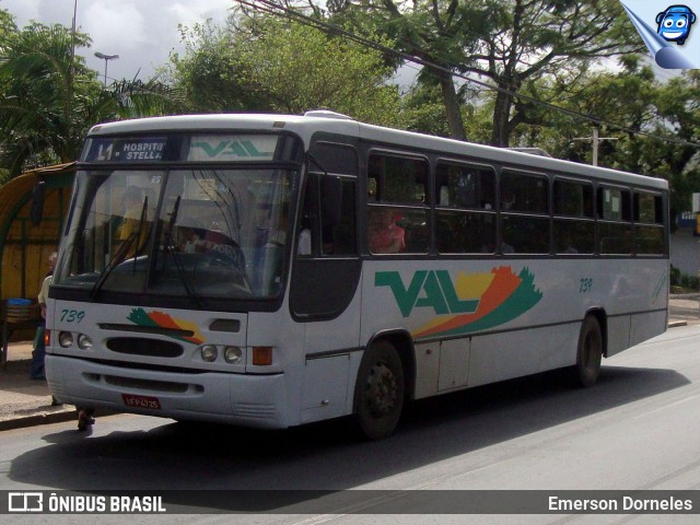 VAL - Viação Alvorada Ltda. 739 na cidade de Alvorada, Rio Grande do Sul, Brasil, por Emerson Dorneles. ID da foto: 12097307.