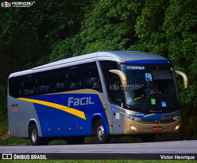 Fácil Transportes e Turismo 4045 na cidade de Petrópolis, Rio de Janeiro, Brasil, por Victor Henrique. ID da foto: 12098560.