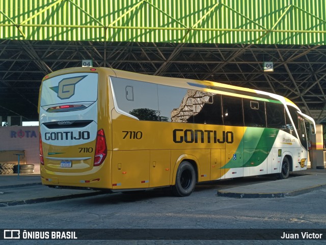 Empresa Gontijo de Transportes 7110 na cidade de Eunápolis, Bahia, Brasil, por Juan Victor. ID da foto: 12098797.