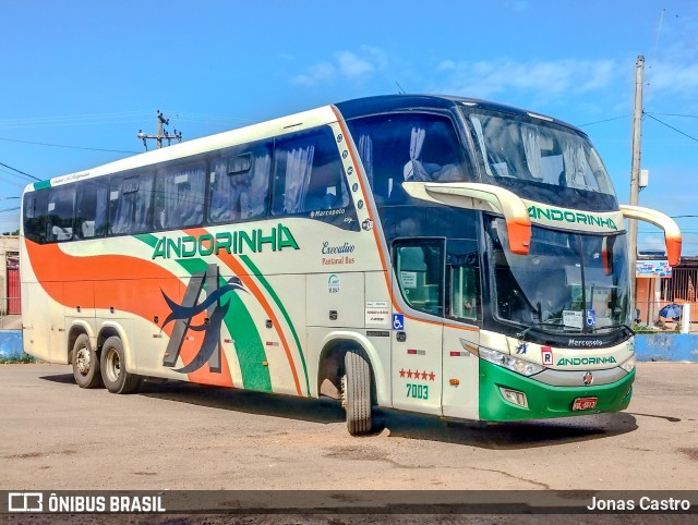 Empresa de Transportes Andorinha 7003 na cidade de Porto Velho, Rondônia, Brasil, por Jonas Castro. ID da foto: 12100493.