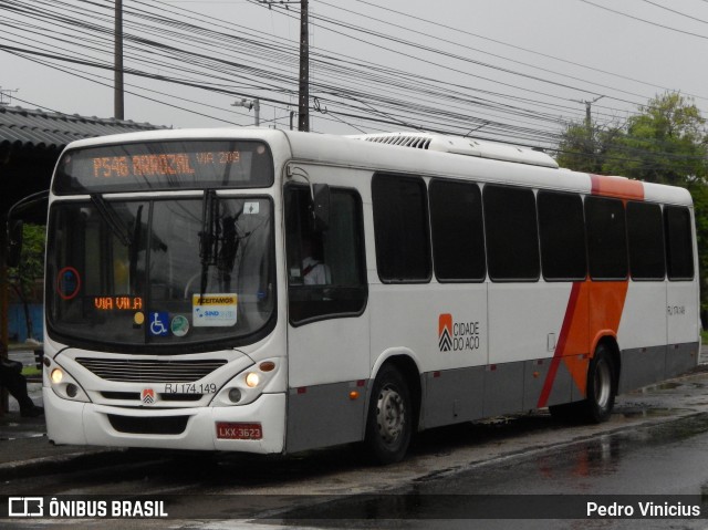 Viação Cidade do Aço RJ 174.149 na cidade de Volta Redonda, Rio de Janeiro, Brasil, por Pedro Vinicius. ID da foto: 12101507.