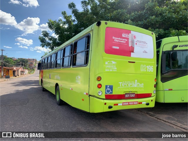 Transporte Coletivo Cidade Verde 02196 na cidade de Teresina, Piauí, Brasil, por jose barros. ID da foto: 12099439.