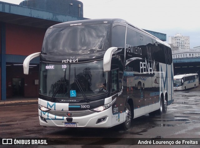 Empresa de Ônibus Nossa Senhora da Penha 59013 na cidade de Porto Alegre, Rio Grande do Sul, Brasil, por André Lourenço de Freitas. ID da foto: 12101624.