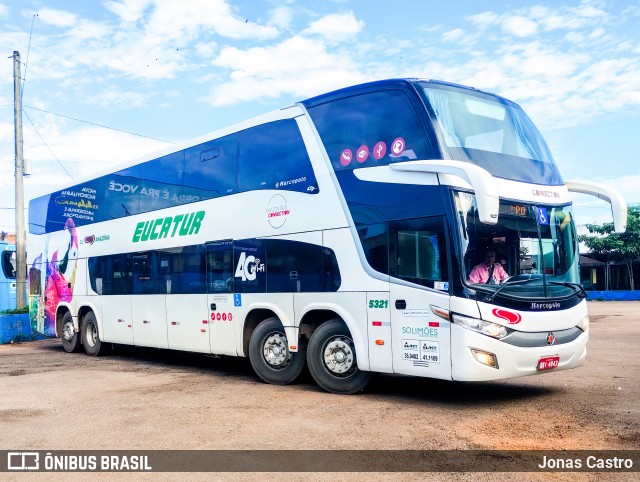 Eucatur - Empresa União Cascavel de Transportes e Turismo 5321 na cidade de Porto Velho, Rondônia, Brasil, por Jonas Castro. ID da foto: 12101464.